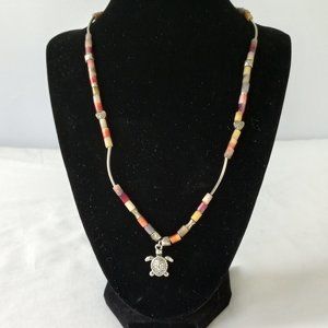 Turtle with Beads Necklace